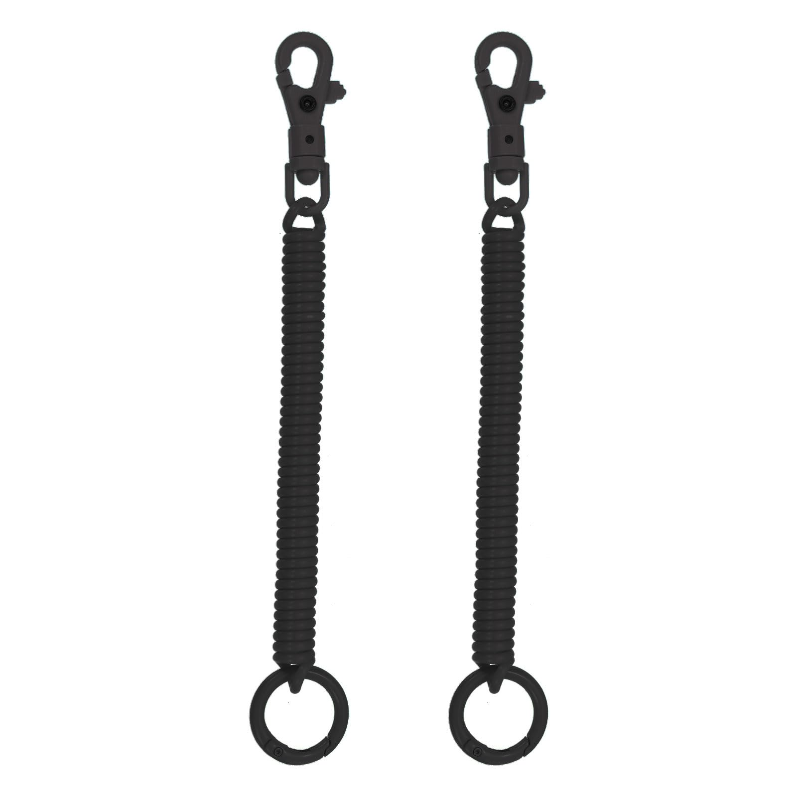 PATIKIL Retractable Coil Springs Keychain Anti-lost Key Chain Holder Lanyard Cord with Metal Lobster Clasp Keyring
