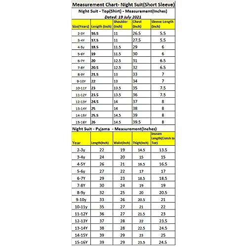 Image of Unisex Pure Cotton Short Sleeve Kids Nightwear /Nightdress /Sleepsuit /Sleepwear /Night Suit for Boys and Girls Top and Pyjama Combo Set,(SM-00619UNISEXSWPT Parent)