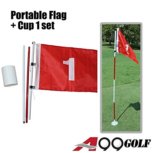 1set A99Golf Hole cup set Backyard Practice Pole Cup Flag Stick Putting Pitch