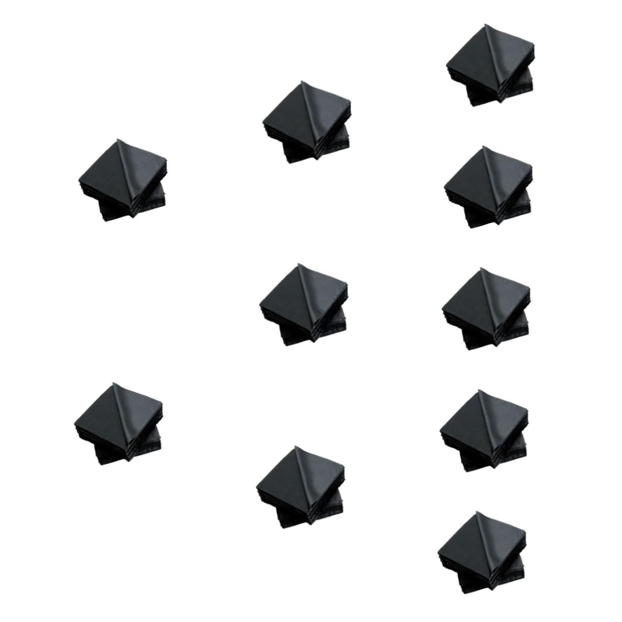 Healeved 10 Juegos Paño Limpio Para Lentes Kit De Limpieza De Gafas Para Lentes De Anteojos Limpiador De Gafas Desmaquillantes Black 100 Piezas X 10