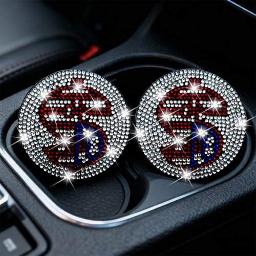 Bling Car Portavasos 4 Piezas 2.75 Pulgadas Cristal Puntos miniatura 5