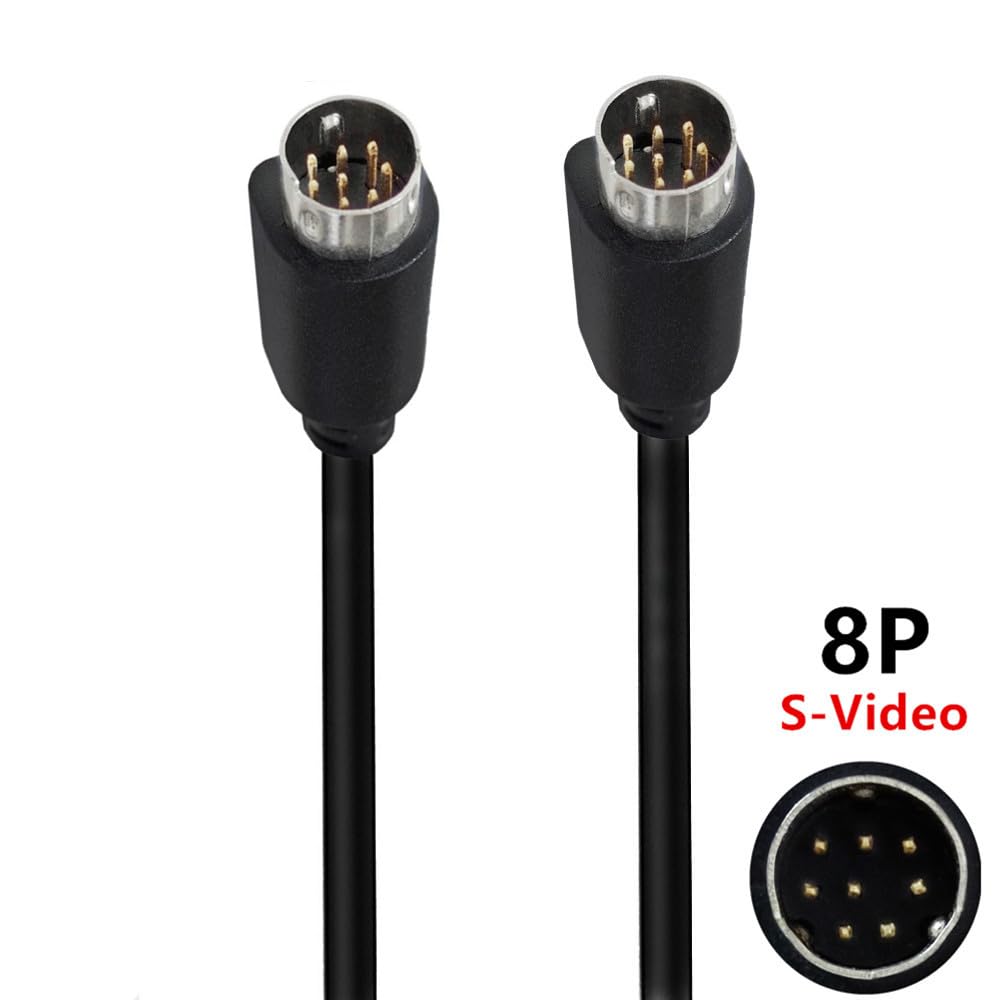 Câble mini DIN 8 broches mâle vers mâle, câble vidéo S Mini DIN 8 broches pour écran tactile PLC de remplacement pour caisson de basses JVC - Audio home cinéma (3 m)