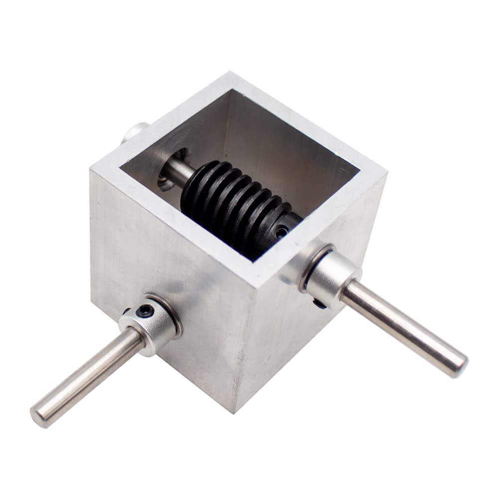 transmissiehoek 1 stks 90 graden wormwiel reductie versnellingsbak 1:10 1:20 haakse hoek apparaat 6 mm 8 mm as 20T tandwiel stuur aluminiumlegering frame driver as (kleur: 1 verhouding 20, maat: 6 mm