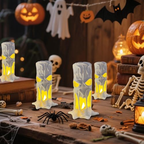 Décoration de table d'Halloween avec bougies LED de table - 3