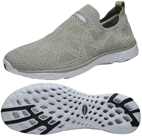 Image of Men's Quick Drying Aqua Water Shoes,3-Second Drainage & All-Terrain for Swimming,Hiking,Yoga