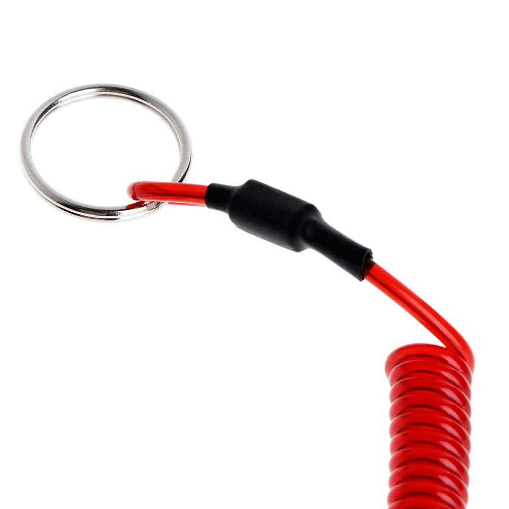 ElevateTech 6 Cordini A Spirale Per Kayak E Pesca, In Acciaio E TPU, Con Clip, Estensibili Fino A 150 Cm