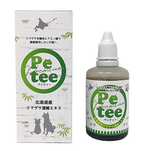 犬 猫 用 天然成分 口臭ケア Petee ペッティー 北海道産クマザサ濃縮エキス ペット用 50ml 無添加