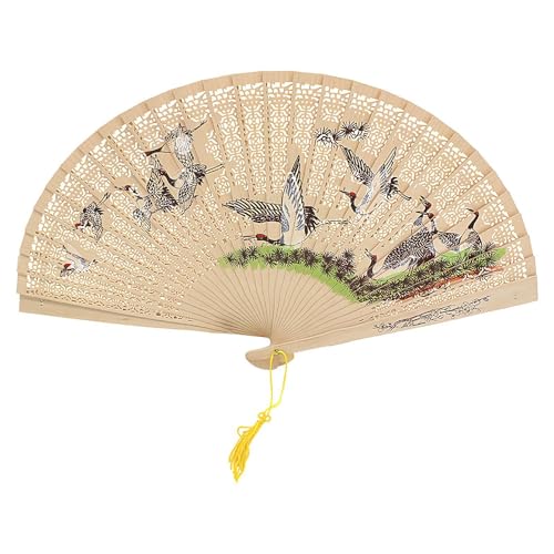 Ventilador plegable japonés, ventilador portátil Vintage | Ventilador de mano vintage japonés con borla | Amantes culturales tradicionales Días calurosos Ornamento de mesa para el día de San Valentín,