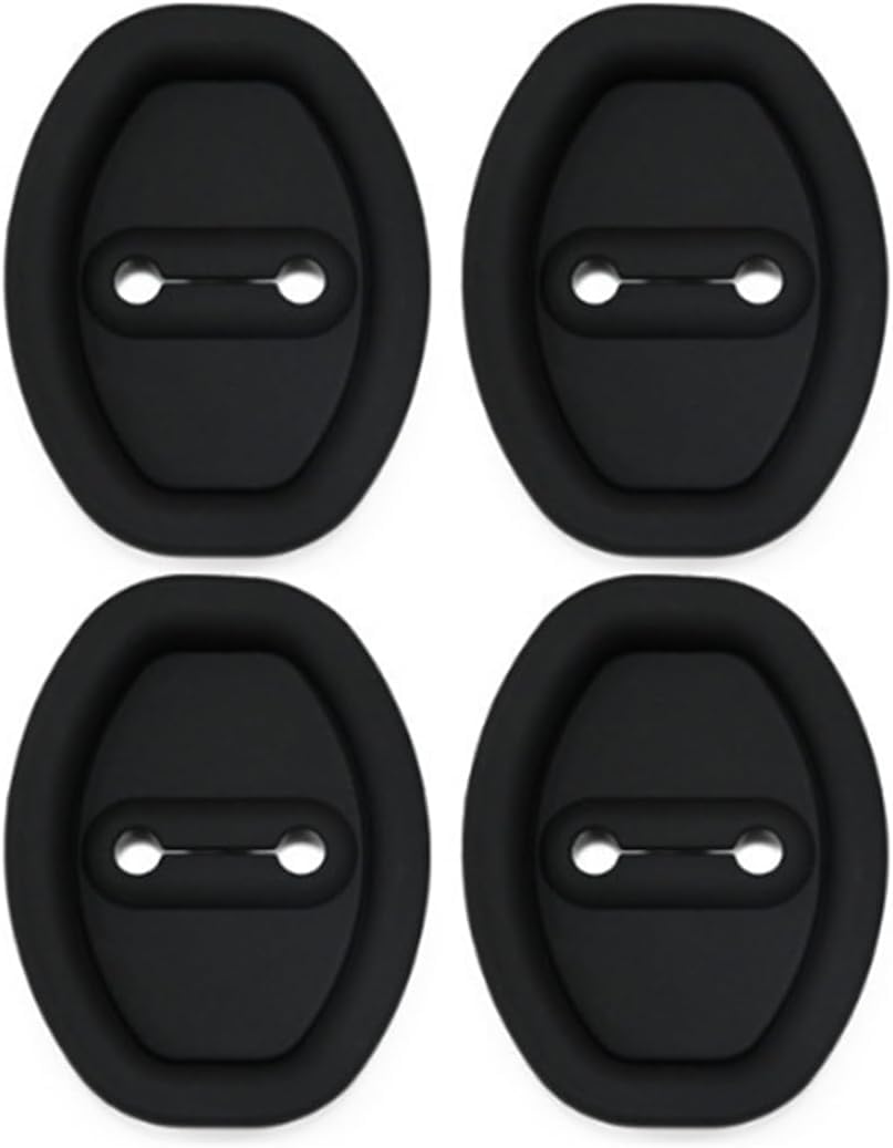 Woniyal 4pcs Car Door Lock Protective Covers for BMW 1er F40 118i 118d M Sport 2018-2023 2024, Silent Shock Pads Silicone Car Door Lock Protective Cover, Interior Accessories,Black