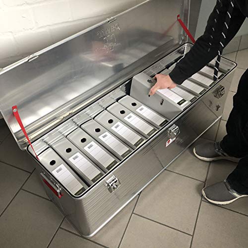 Jumbo Aluminium Transport-Box Alu 160 Liter ALU160 L 1182 x B 385 x H 412 mm Kiste Truhe Lager-Box Alubox (160 Liter)