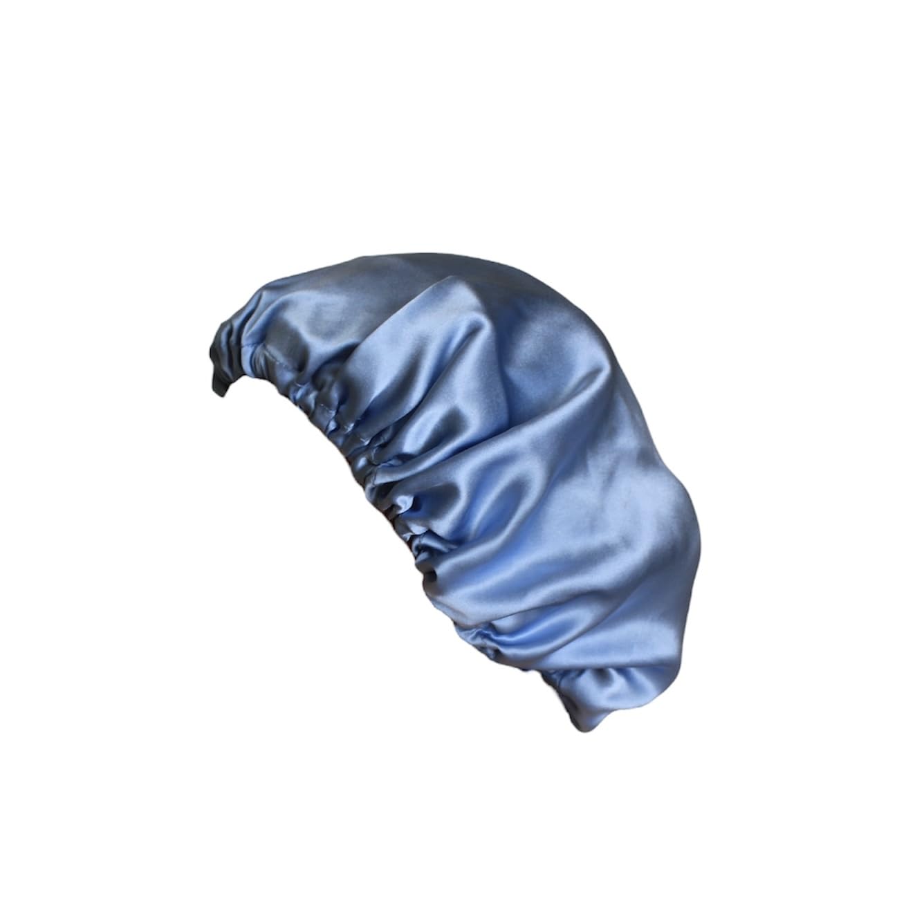 Jasmine Silk Women's Blue 100% Pure Mulberry Silk Sleep Cap Bonnet (Blue)