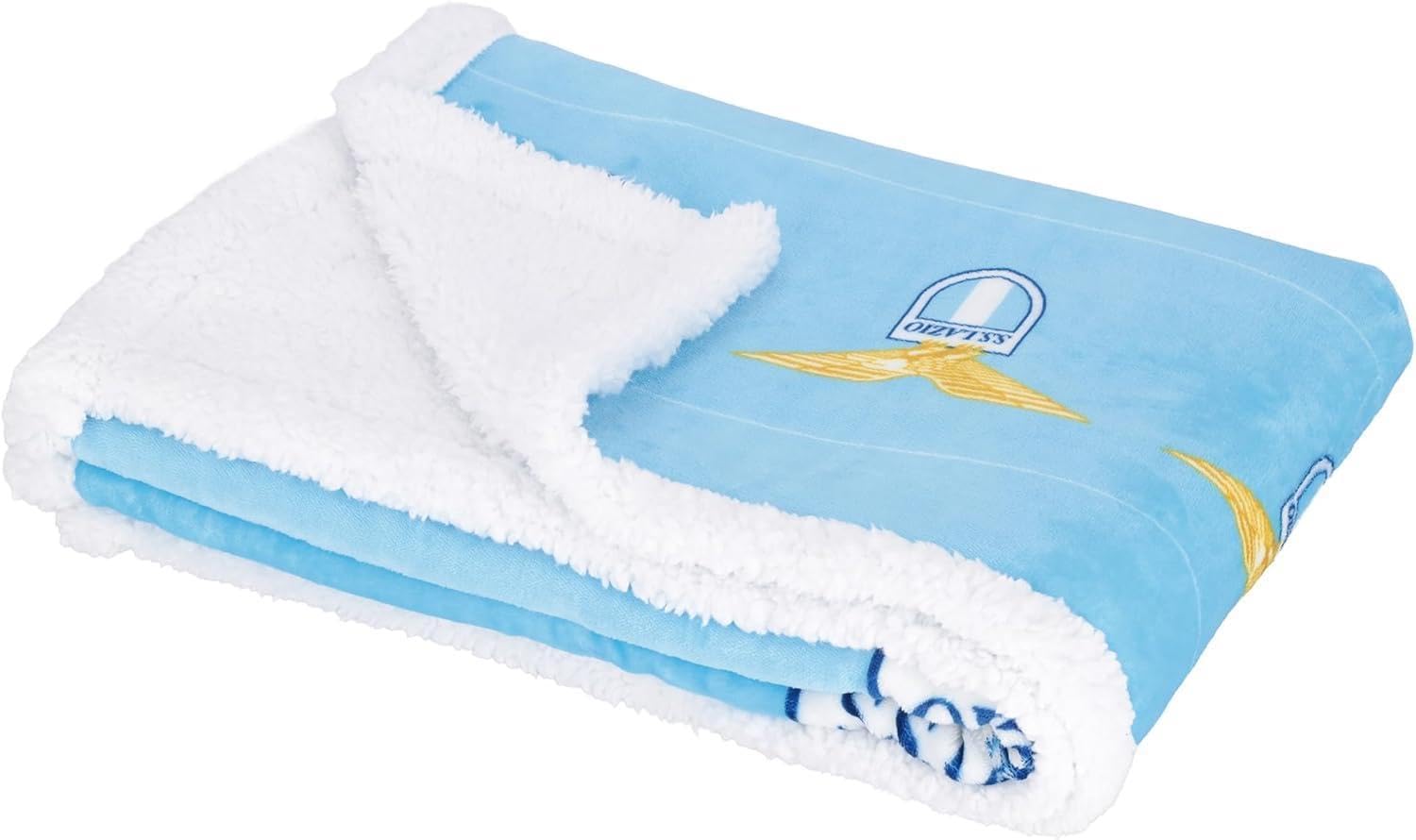 SS Lazio Plaid sherpa agnellato 100x150 cm Prodotto Ufficiale