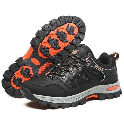 Image of Hiking Boots Mens Womens Walking Shoes Outdoor Lightweight Low Rise Trekking Climbing Shoes Lace-Up Anti-Slip Backpacking Camping Biking Sports Shoes