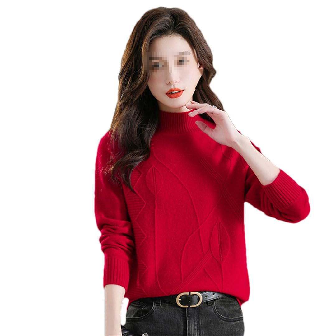 Maglioni in cashmere girocollo a maniche lunghe da donna