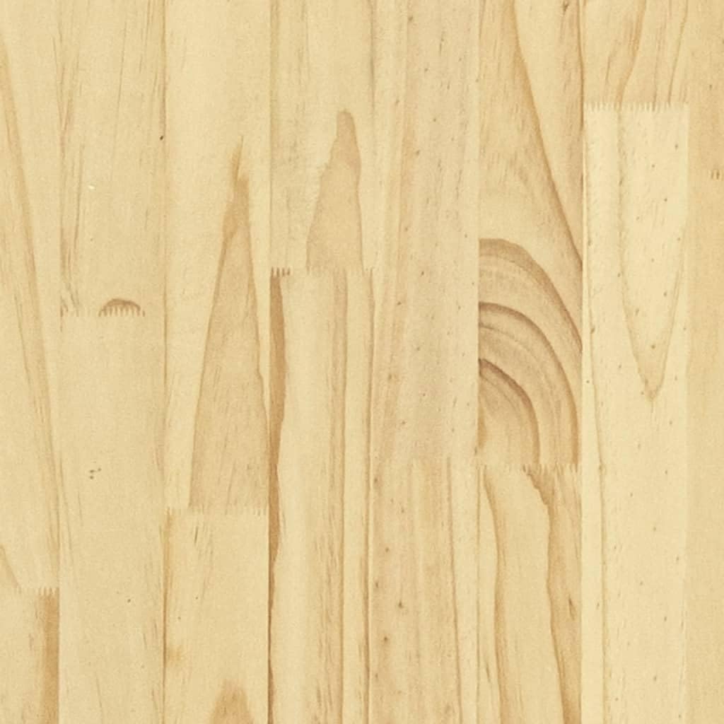 vidaXL Book Cabinet Untreated Pine Wood and Black Metal