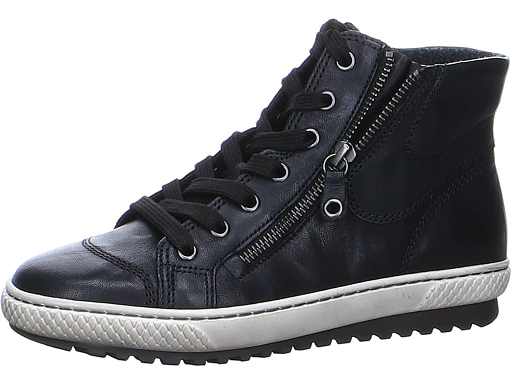 Bulner Modern Hi Top Trainer in Navy Suede