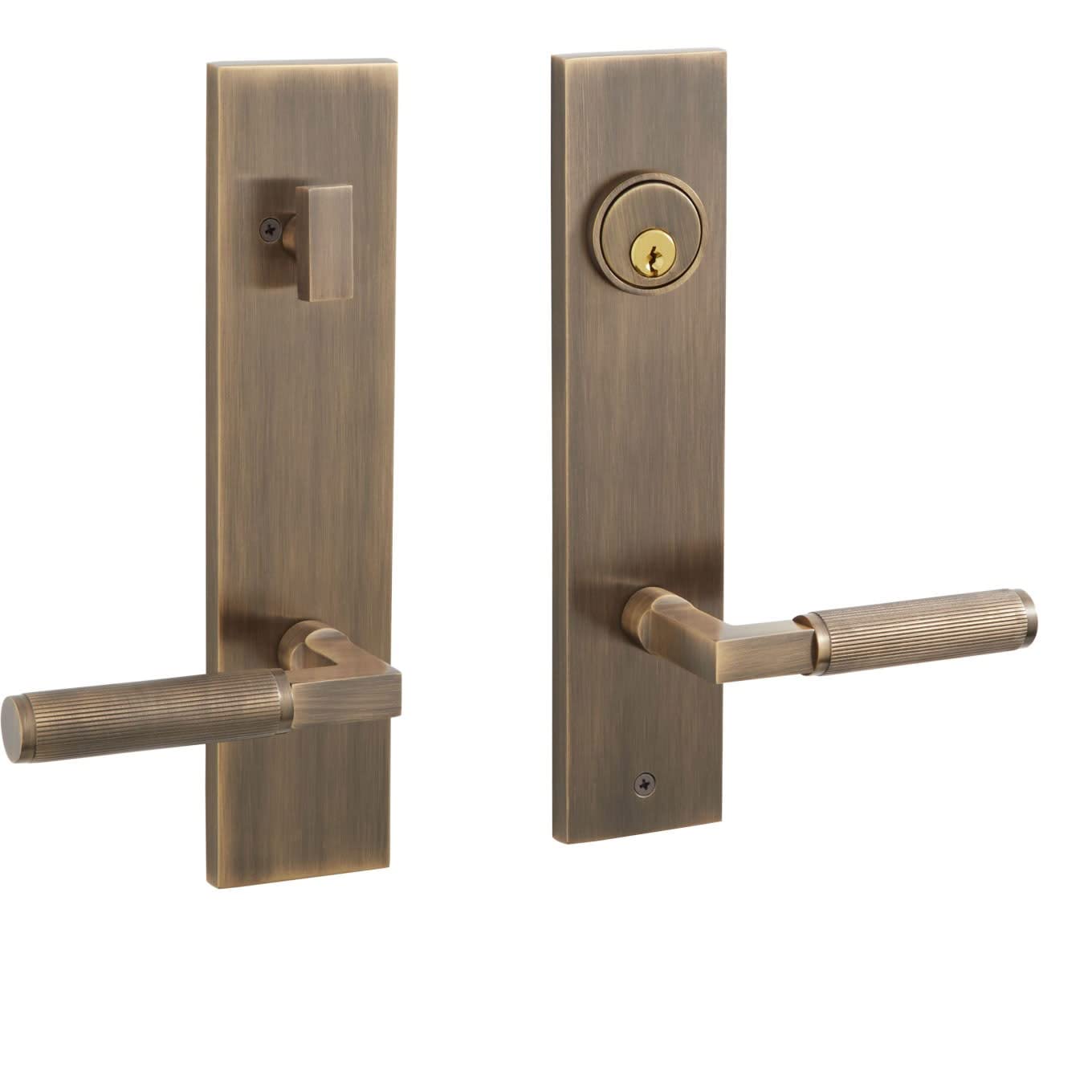 Signature Hardware 455566 Satcher Solid Brass Keyed Entry Door