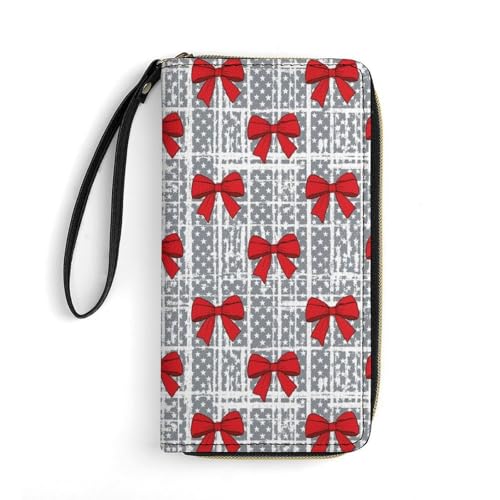 Portable Rope Printed Wallet for Women, Multi-layer Inner, Water-resistant, Ideal for Holiday, Archery Bow Hunting Us Flag