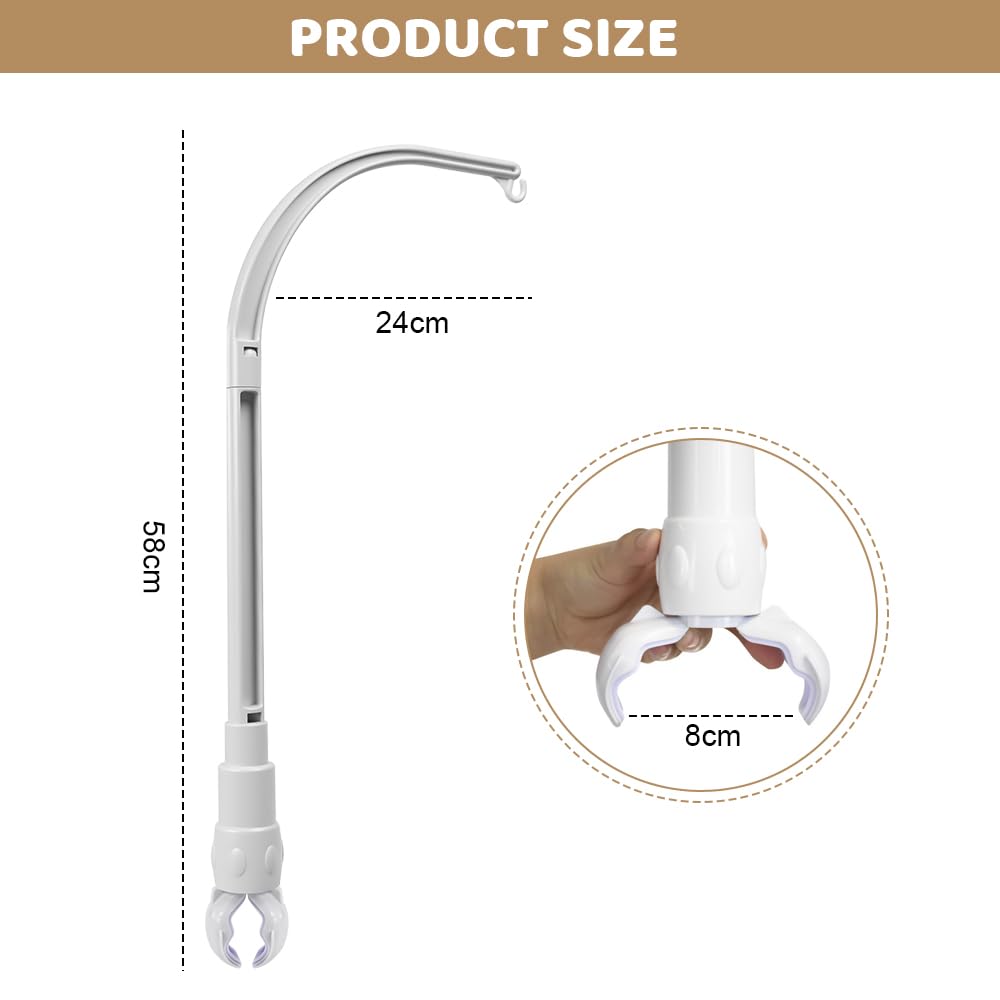 Soporte Móvil para Cuna de Bebé, Soporte para Cama de Bebé Cuna Soporte Campanilla Cuna Móvil Soporte Móvil Ajustable para Bebés Soporte de Campana de Cama para Colgar Campanillas Decoración