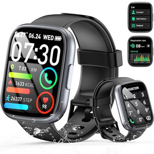 Smart Watch for Men Women, 1.95 HD Fitness Watch with Answer/Make Calls, New Smartwatch with Heart Rate/Sleep/Music Control, 110+ Sports Step Counter, IP68 Waterproof Activity Tracker for Android iOS