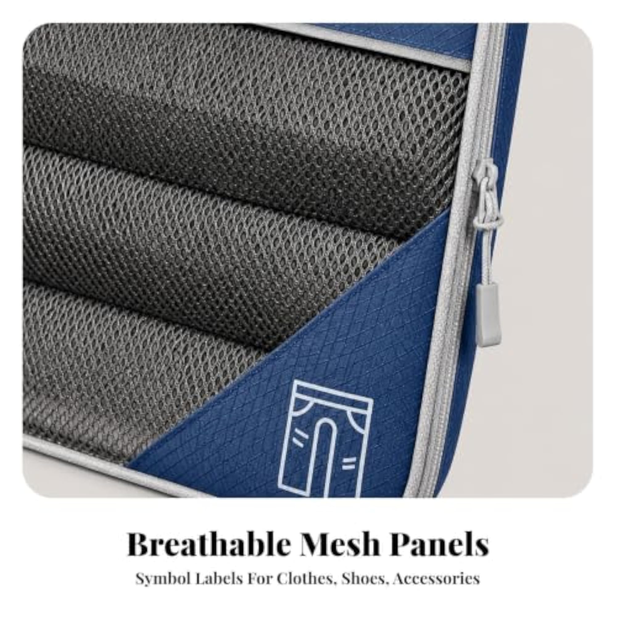 3 Pieces Packing Cubes with Mesh Top