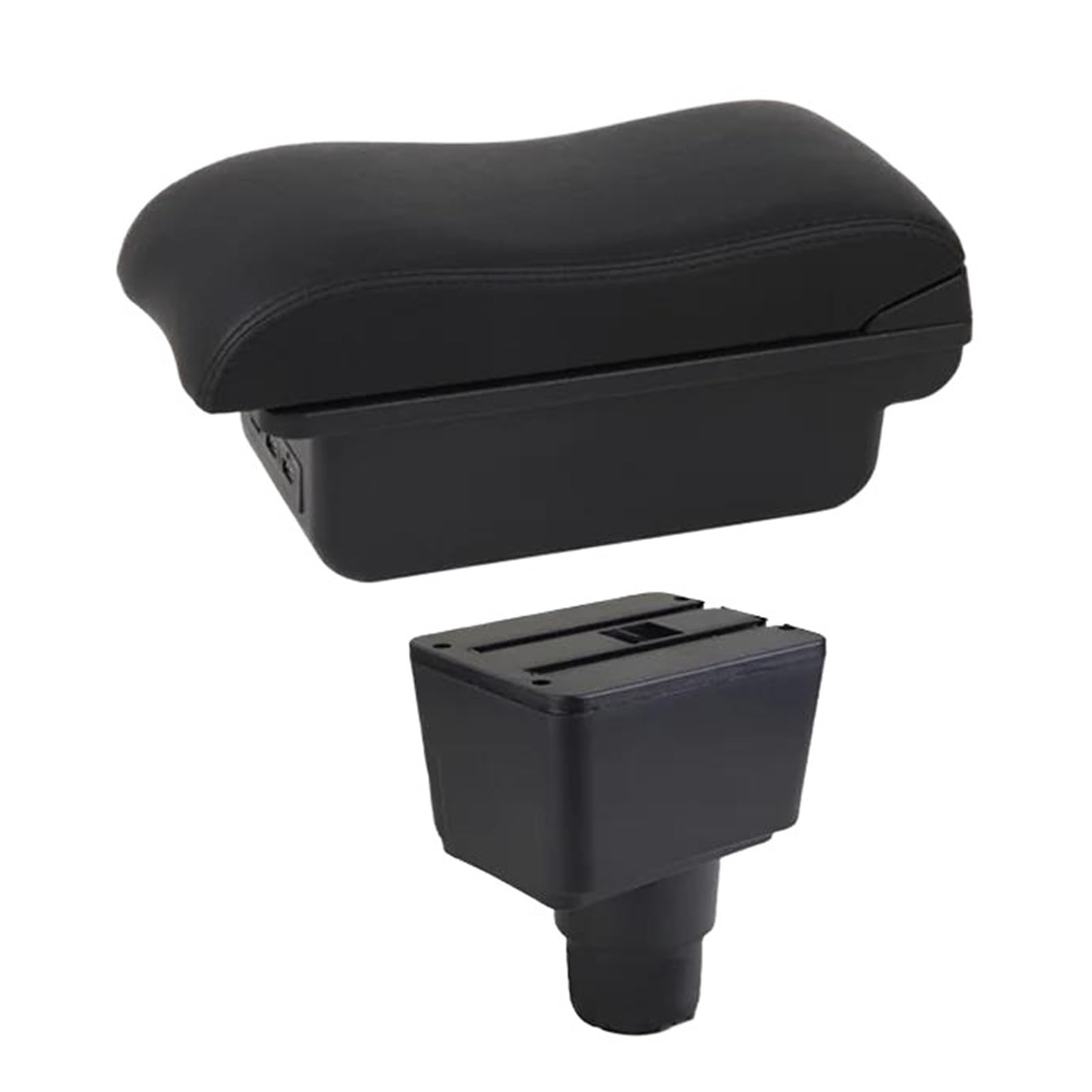 REOKIP For Ford For EcoSport 2018 2019 2020 2021 Car Armrest Box Interior Details Retrofit Center Storage Box Car Arm Rest Box(C2 Black Line)