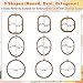 Qunclay 9 Pcs Large Embroidery Hoop Frame Decorative Imitated Wood Display Frame Circle Oval Octagonal Cross Stitch Hoop Ring for DIY Sewing Craft and Hanging Ornaments Decor (Mixed Shape)