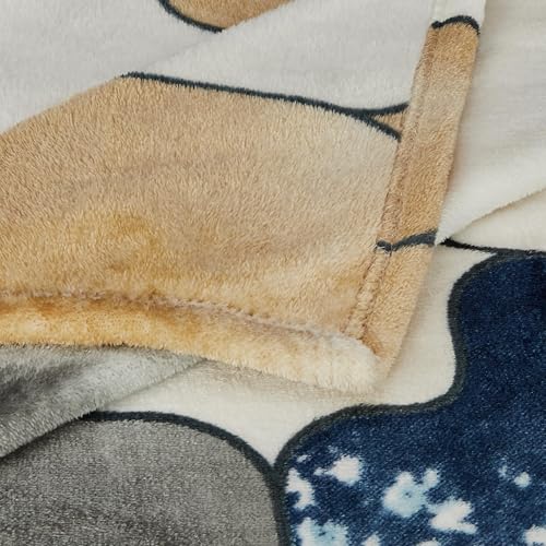 Image of Amazon Basics Single Sized Plush Blanket | (300 GSM) | (Cream)