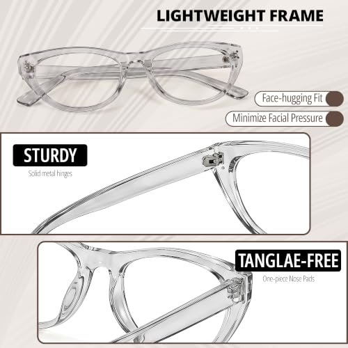 Image of LVIOE Cat Eye Blue Light Blocking Glasses for Women Trendy Y2k Style Design