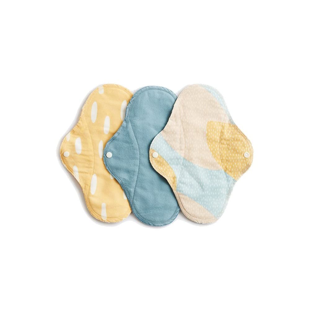 Vimse Blue Sprinkle Lot de 3 serviettes hygiéniques lavables (Regular)