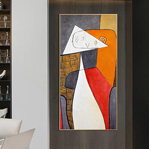 Modern abstract canvas schilderij picasso geometrisch gezicht beroemde muurkunst poster en prints voor woonkamer huis… - Image 3
