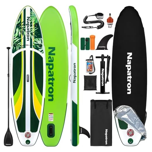 10' Inflatable Stand Up Paddle Boards, 32'' Widened Inflatable Paddle Board, Max Capacity 300lbs, Premium Fishing Paddle Board sup with kit, Sunscreen Cover,Paddle Board Suitable for Youth and Adults