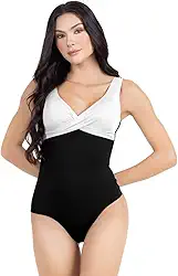 Maiô Body Feminino Modelo 2022 Chapa Barriga Com Bojo Neon Transpaçado Bicolor Confortável Modelador Casual Praia Piscina Natação Levanta Bumbum