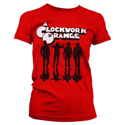 Offizielles Lizenzprodukt Clockwork Orange Shadows Damen T-Shirt (Rot), Large