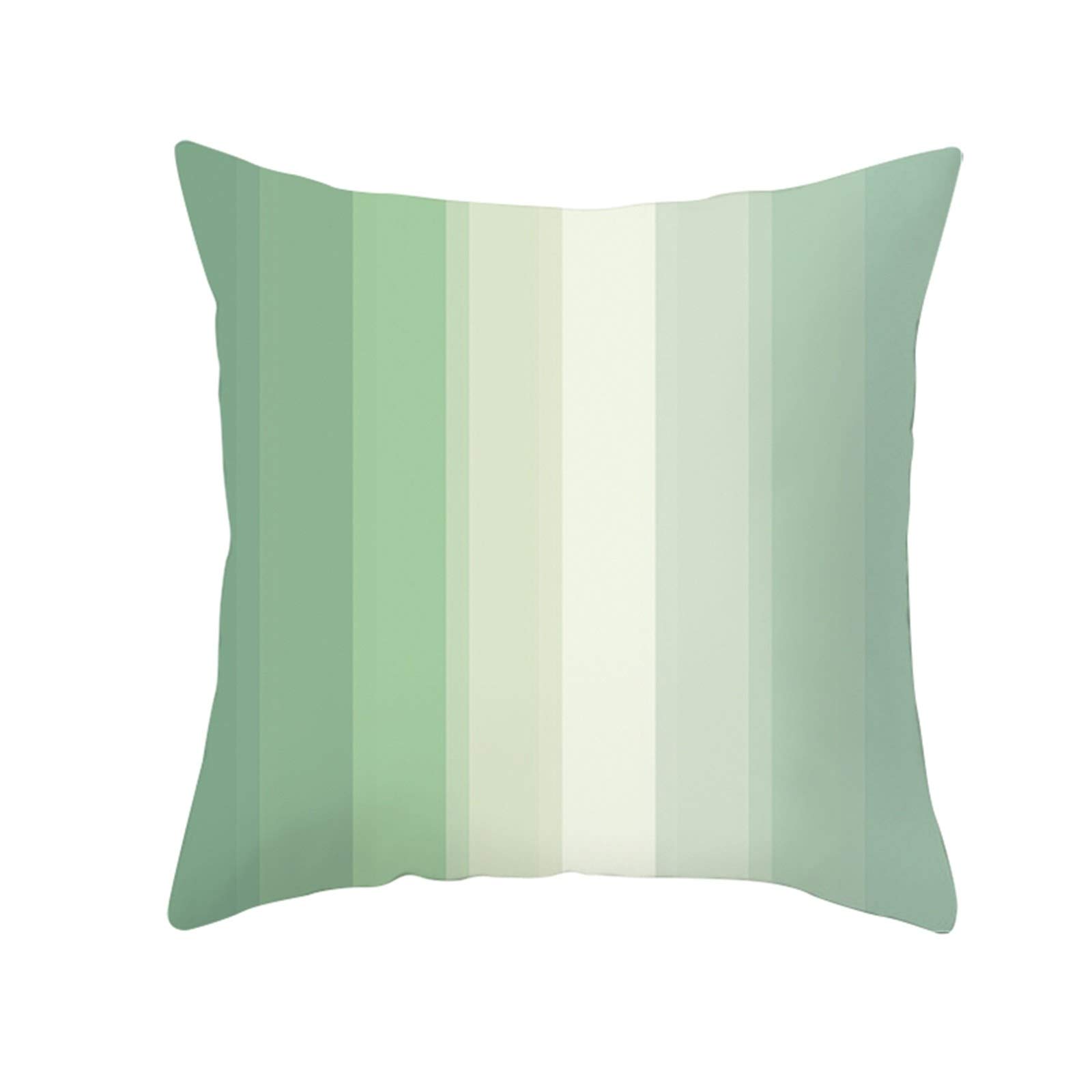 Linen Pillow Covers Rectangle Cushion Covers Elegant Cyan Gray Pillow Covers Inspirational Couch Cushion Cases With Zipper Gradient Vertical Stripes Throw Pillow Covers 50x50 cm