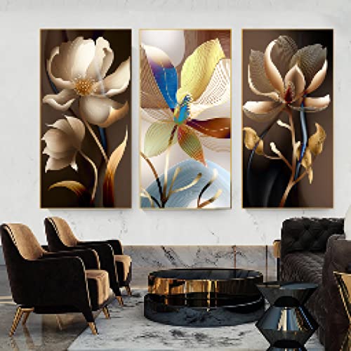 Affiches Mur Photo Fleur Or Toile Idéale pour Rénover une Pièce