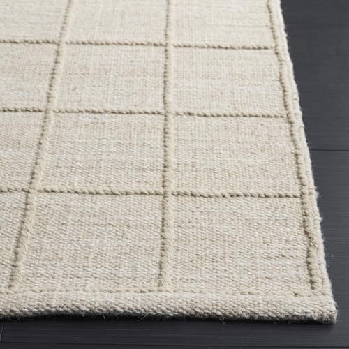 Tapete decorativo beige 183x91 cm hecho a mano en lana miniatura 7