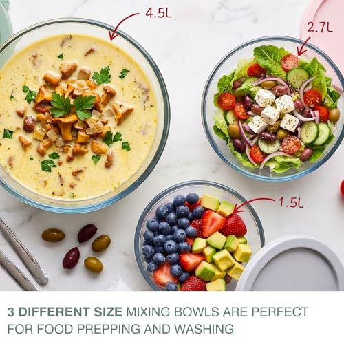 Set de 3 tazones de vidrio con tapas BPA-Free miniatura 3