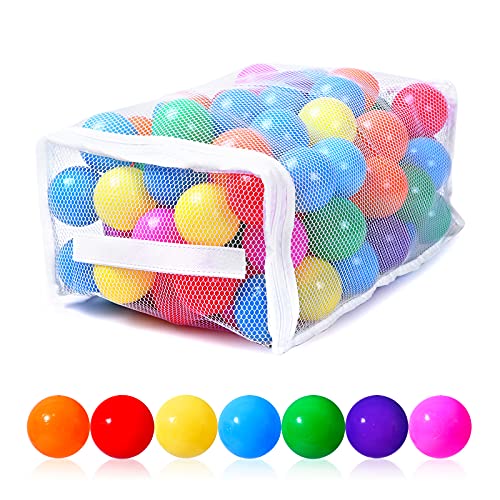 PlayMaty Ball Pit Balls – Colorful Ocean Pool Toys for Kids, Phthalate & BPA Free, 100pcs for Toddler Playhouse, Tent, or Playpen