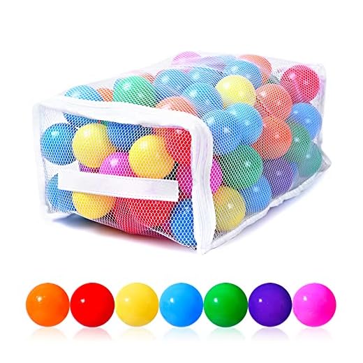 PlayMaty Ball Pit Balls - Colorful Ocean Pool Toys for Kids, Phthalate & BPA Free, 100pcs for Toddler Playhouse,Tent, or Playpen(Colorful)