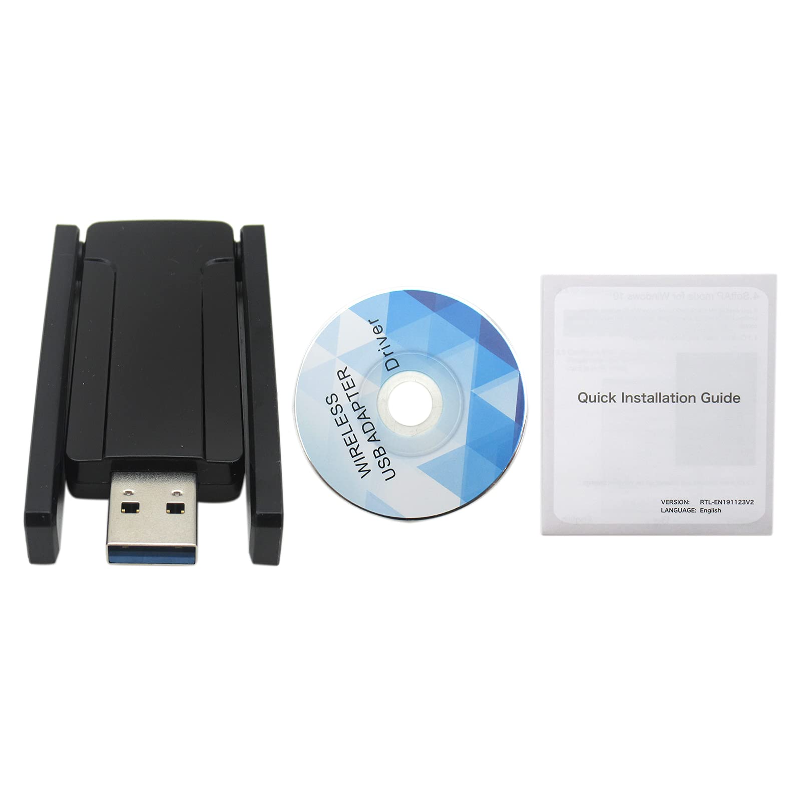 1300Mbps USB WiFi Adapter for PC USB-3.0 2.4GHz/5GHz Dual Band 5dBi High Gain Antenna Network-Adapter Work with Desktop Laptop