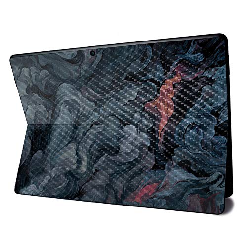 Image of MightySkins Carbon Fiber Skin for Microsoft Surface Pro X - Storm Cloud | Textured Carbon Fiber Finish | Easy to Apply, Remove, and Change Styles | Made in The USA