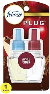 Febreze Plug Air Freshener Scented Oil Refill, Limited Edition Apple Cider 0.87 fl oz, 2 pack