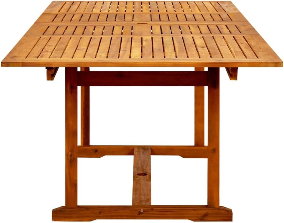 Outdoor Dining Table Solid Acacia Wood - Perfect Garden Occasional Table for Patio Decks, Gardens, Backyards, and Lawn Furniture