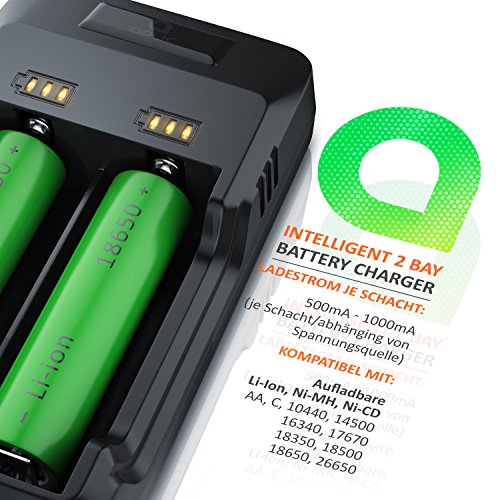 CSL - Akku Ladegerät mit USB Kabel - Universale Akku Ladestation Recharger - intelligente Mikroprozessorgesteuerte… – Bild 6