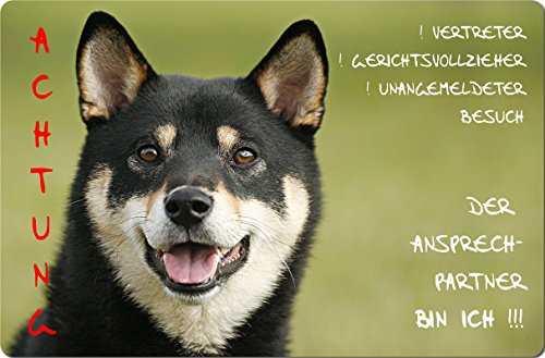 Preisvergleich Produktbild +++ SHIBA INU - Metall WARNSCHILD Schild Hundeschild Sign - SBA 05 T10