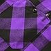 ZITY Men's Flannel Hoodie Shirts Casual Button Down Plaid Shirt Jackets for Men Long Sleeve Stylish Hooded with Pocket Black Purple X-Large