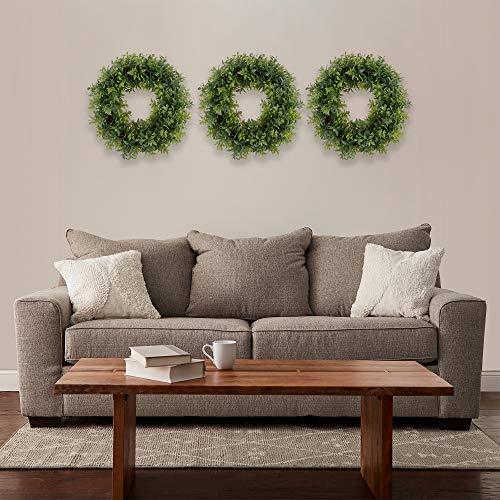 Pure Garden 50-151 Artificial Opal Basil Leaf Wreath, 11.5 Inches, Green #TOP5