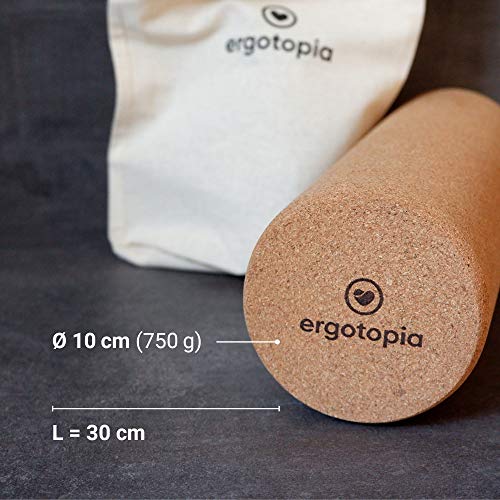 Ergotopia® Fasciarol van ecologisch-duurzame kurk/massagerol van natuurlijk materiaal voor zelfmassage in het dagelijks leven/fitnessrol voor je gezonde fasciatraining - Image 4