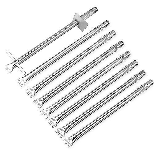 BTCDR 67558 Burner Tubes Replacement Parts for Weber Summit 660 670 Gas Grill Models, 8 Pack Pipe Grill Burner Tubes, Stainless Steel
